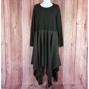 *READ* COS Knitted Handkerchief Dress Womens Large Long Sleeve Wool Lyocell